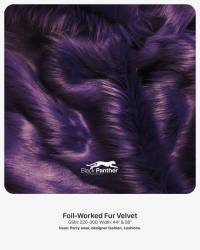 Foil-Worked Fur Velvet Fabric 44” & 58” | 220-300 GSM | Party Wear, Designer Fashion & Cushions  in Surat